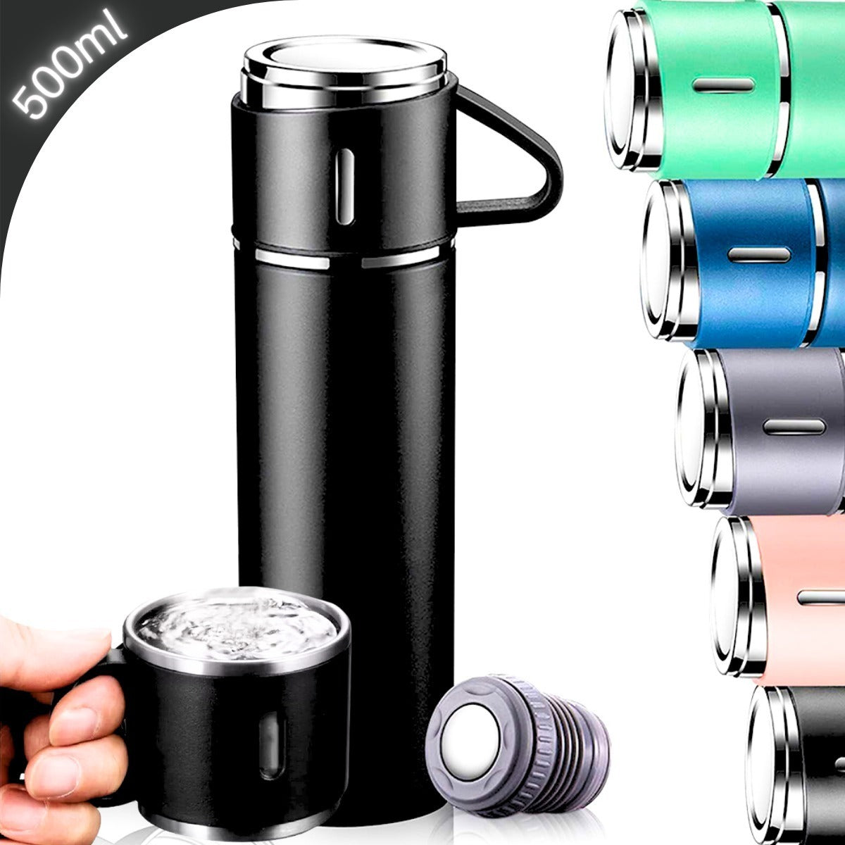 Garrafa Térmica Squeeze Café 500ml Copo Caneca Antivazamento