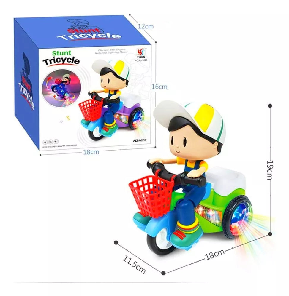 Brinquedo Triciclo Bate E Volta Empina Gira 360 Com Sons Luz
