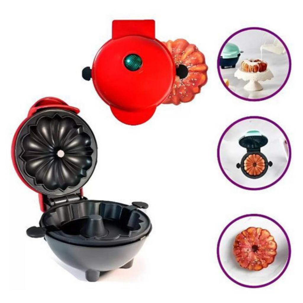 Máquina De Fazer Bolos Antiaderente Compacta Mini Bolo Cake Elétrica