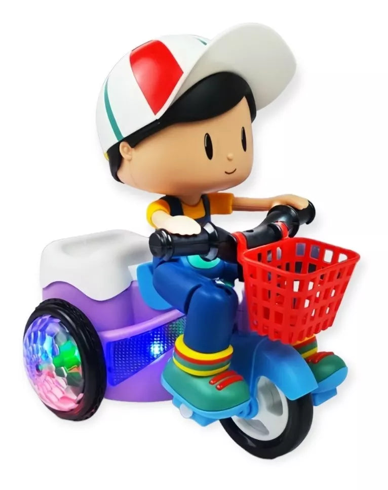 Brinquedo Triciclo Bate E Volta Empina Gira 360 Com Sons Luz