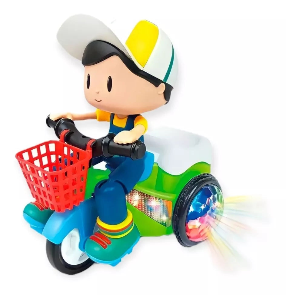 Brinquedo Triciclo Bate E Volta Empina Gira 360 Com Sons Luz