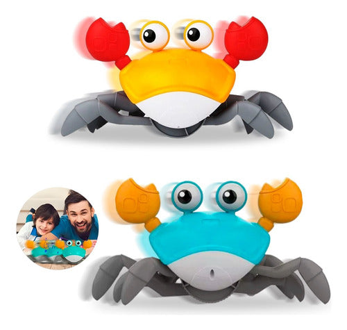 Caranguejo Fujão Brinquedo Sr Joe Toca Musica Sensor Bebê